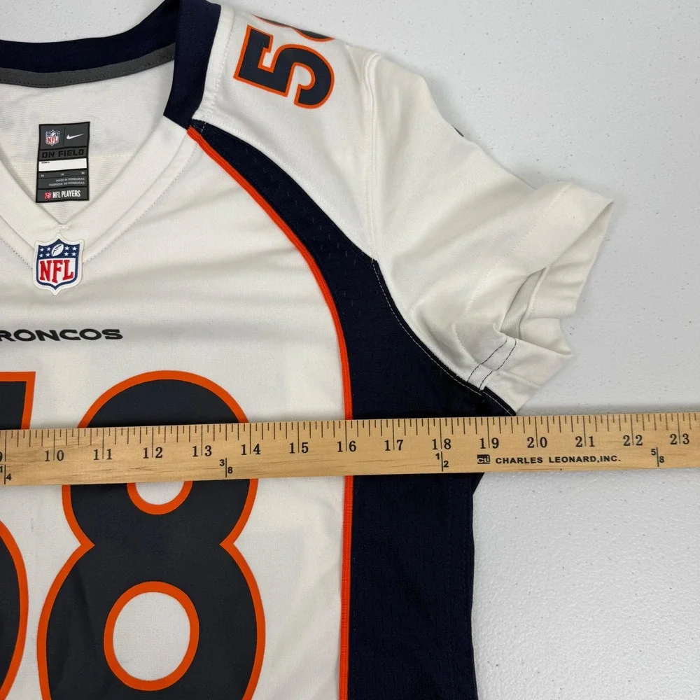 Nike Denver‎ Broncos Von Miller 58 Youth Jersey White Navy Orange Medium NFL